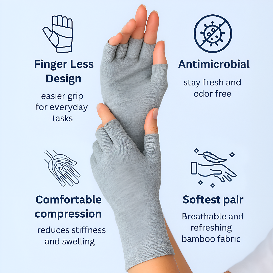 Calmpress Instant Relieve Bamboo Compression Gloves